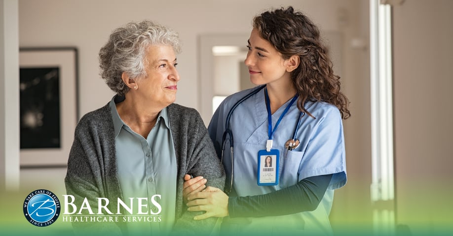 at-home nurse with patient 